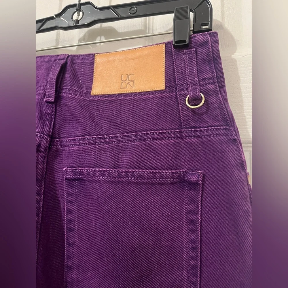 Ulla Johnson The Margo High Rise  Deep Purple Wide Leg  Jeans - Picture 7 of 9
